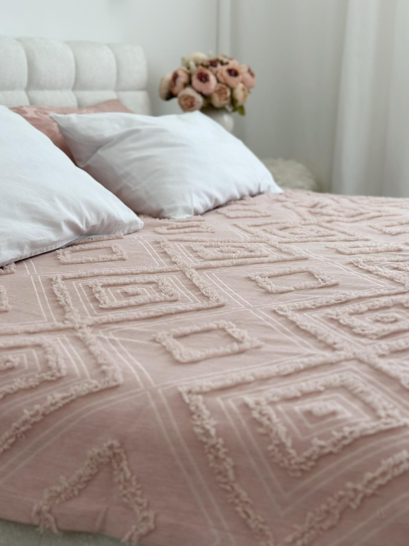 Покривало Diamond Nordic 180x200 см, тьмяно-рожевий - Зображення 3