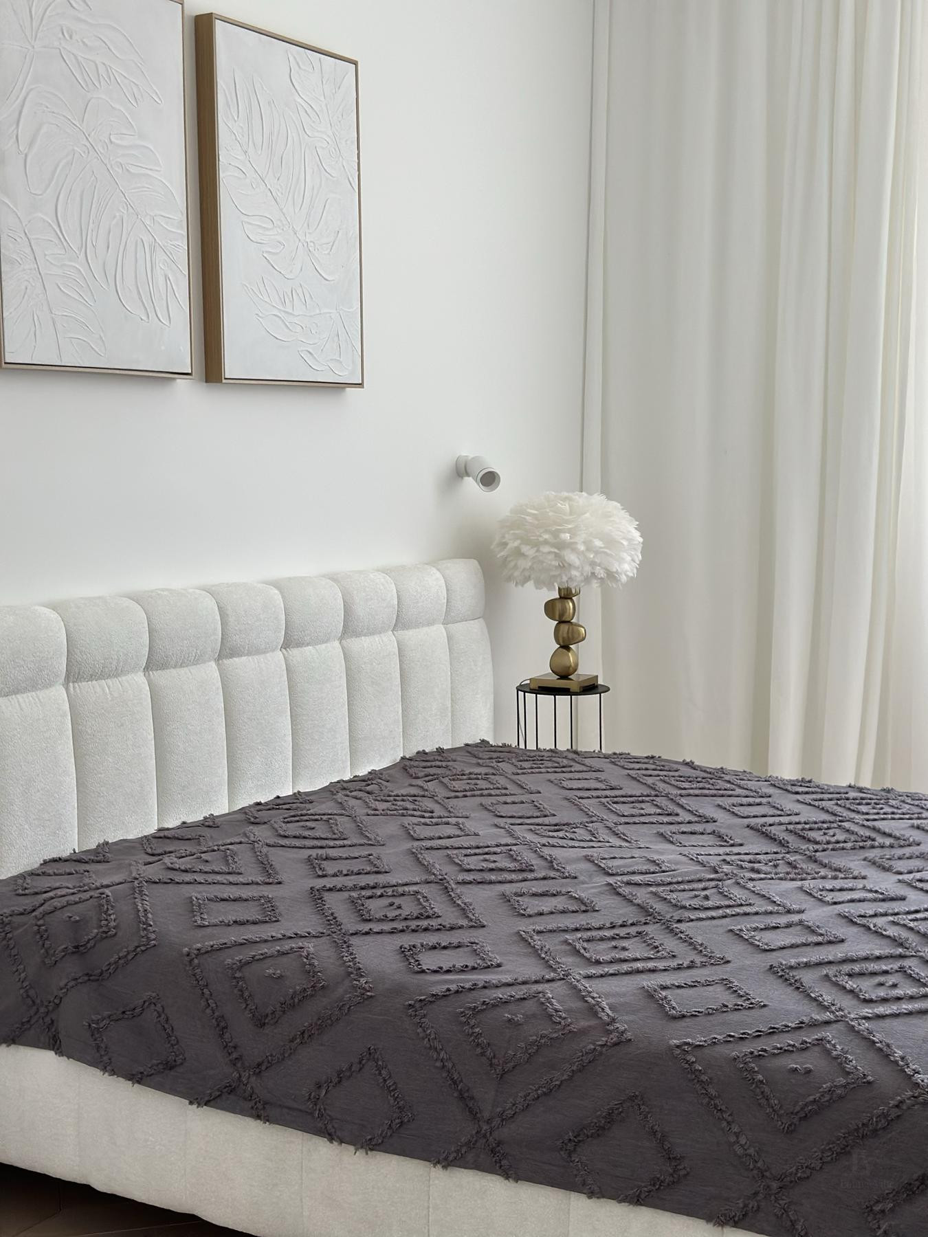 Покривало Diamond Nordic 220x240 см, графіт - Зображення 4