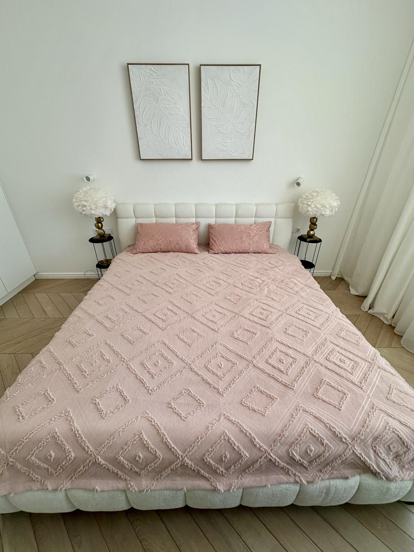 Покривало Diamond Nordic 180x200 см, тьмяно-рожевий - Зображення 2