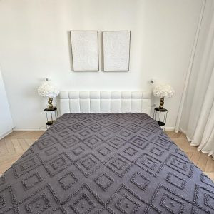 Покривало Diamond Nordic 200×220 см, графіт