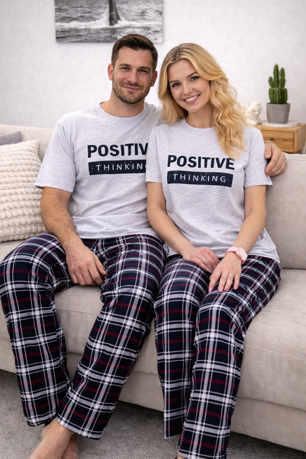 Піжама чоловіча комплект Positive thinking (штани+футболка) - Зображення 8