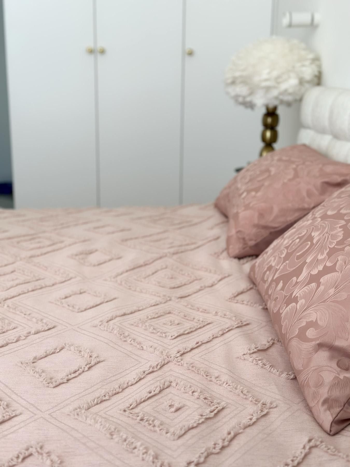 Покривало Diamond Nordic 220x240 см, тьмяно -рожевий - Зображення 5