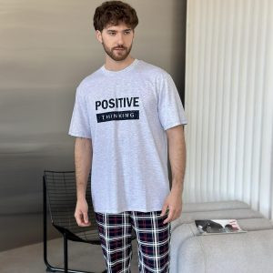 Піжама чоловіча комплект Positive thinking (штани+футболка)