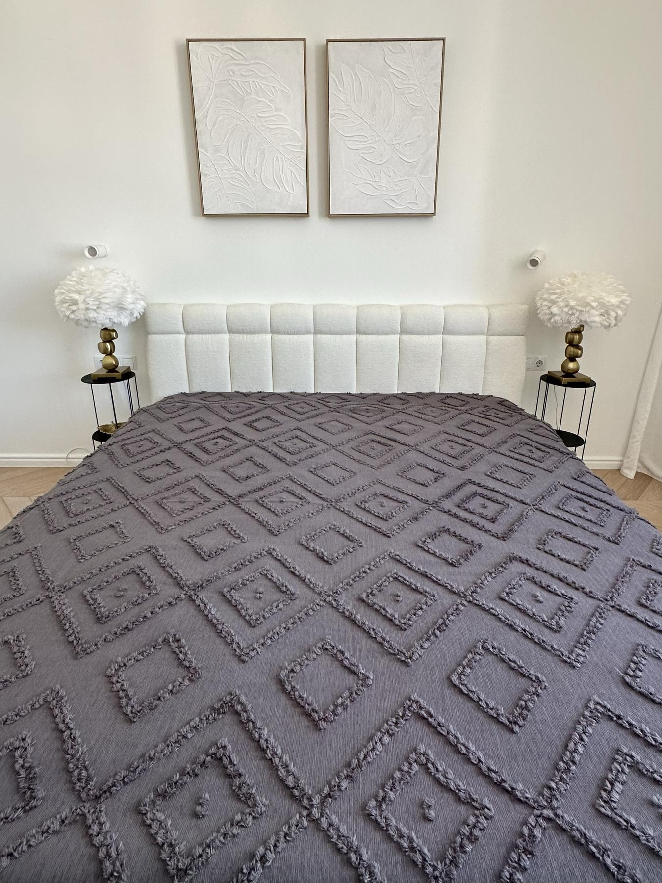 Покривало Diamond Nordic 200x220 см, графіт - Зображення 2