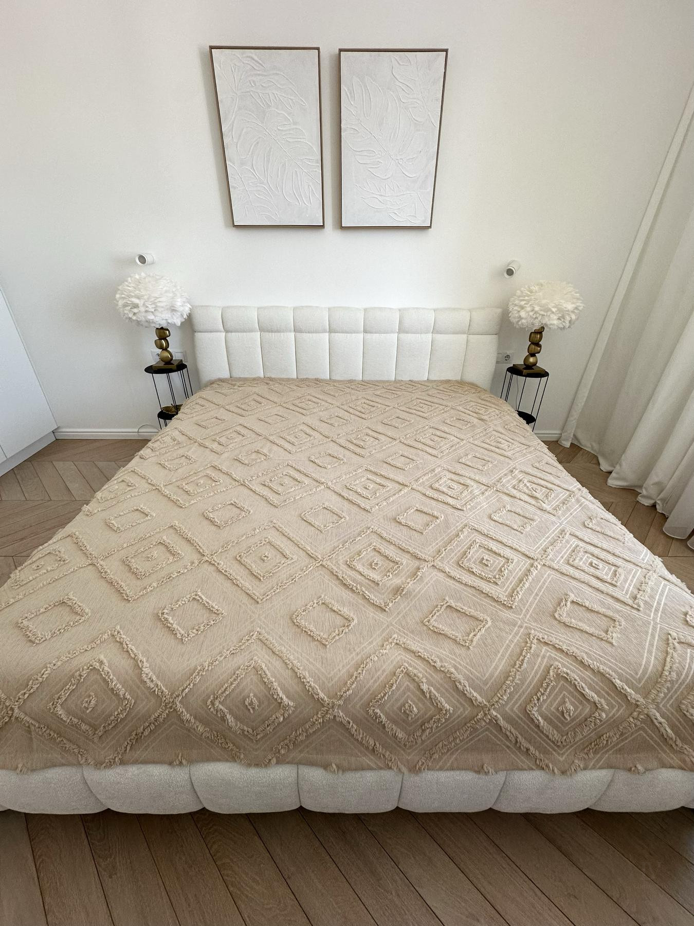 Покривало Diamond Nordic 200x220 см, бежевий - Зображення 2