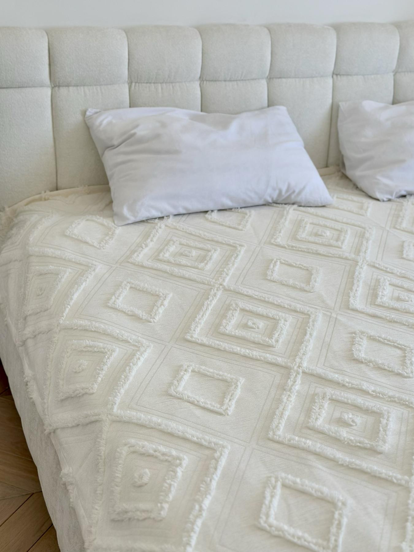 Покривало Diamond Nordic 200x220 см, молочний - Зображення 2