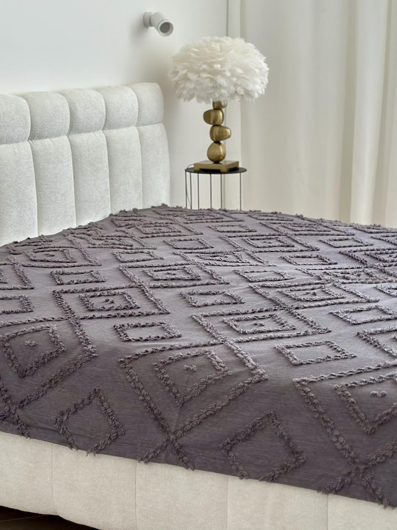 Покривало Diamond Nordic 220x240 см, графіт - Зображення 2