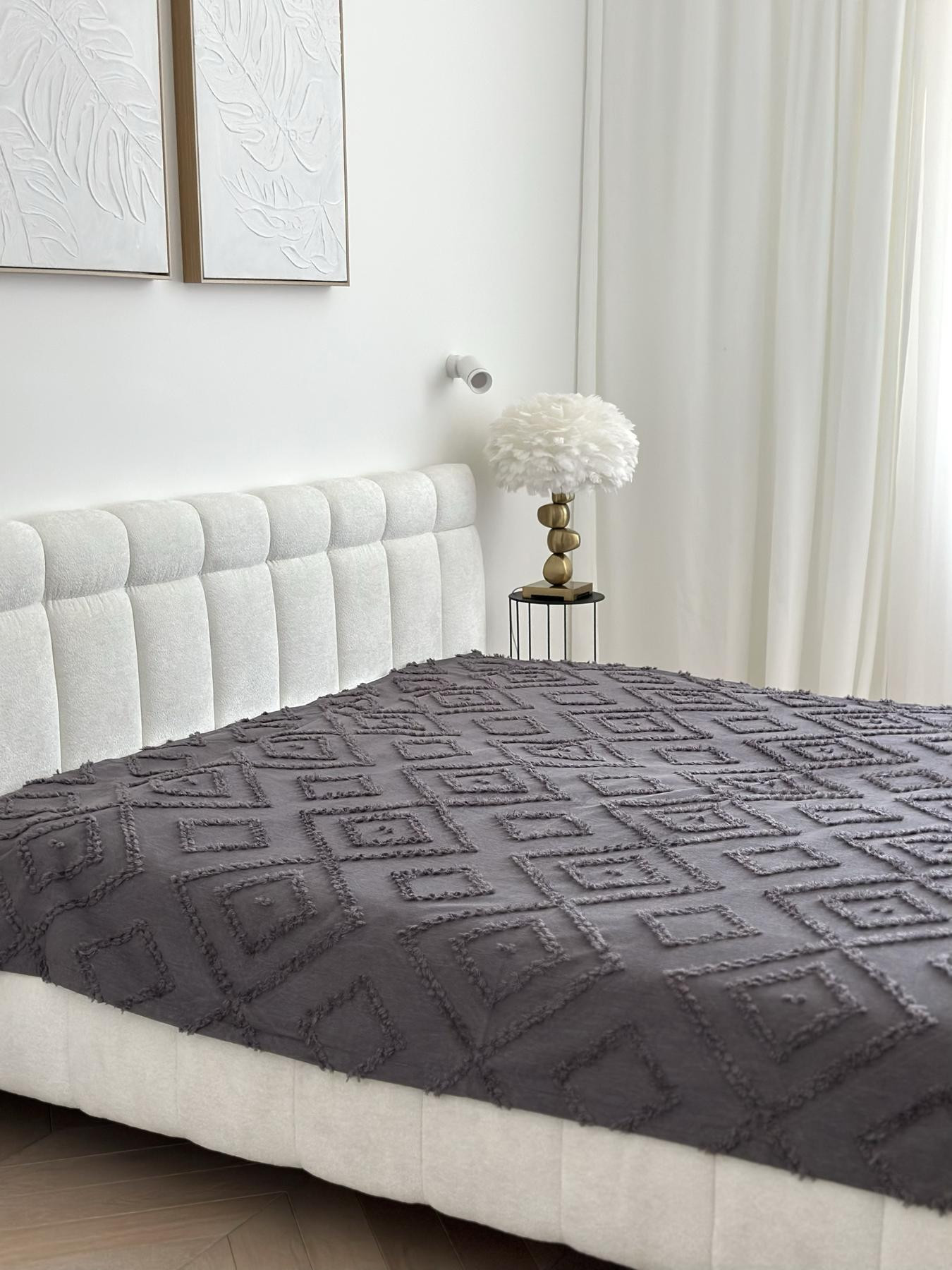 Покривало Diamond Nordic 220x240 см, графіт - Зображення 3