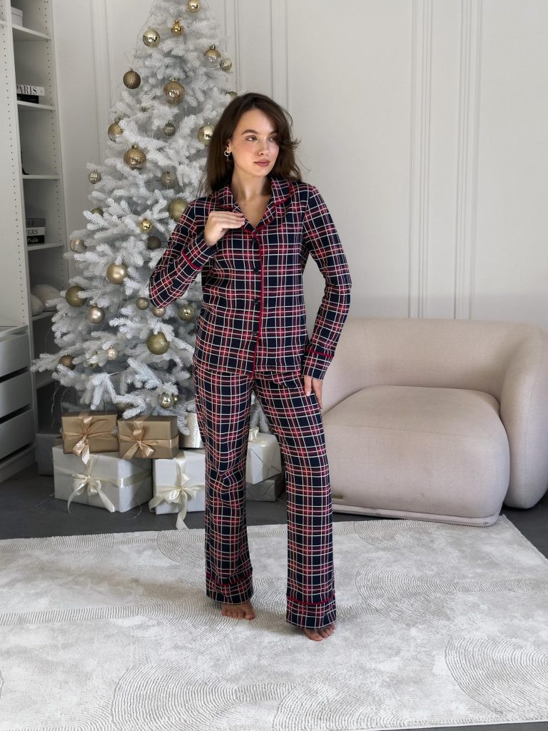 Жіноча тепла піжама COSY з начосом Oxford