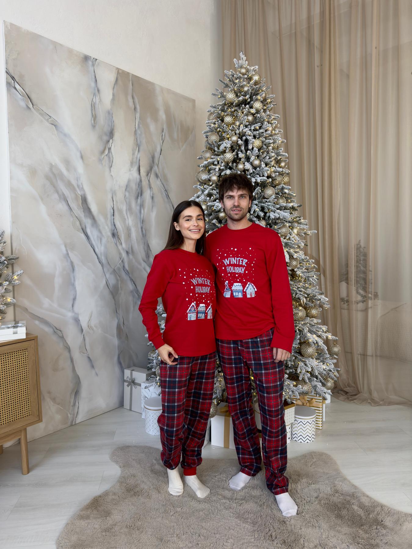 Новорічна тепла жіноча піжама COSY з начосом Winter Holiday - Зображення 7