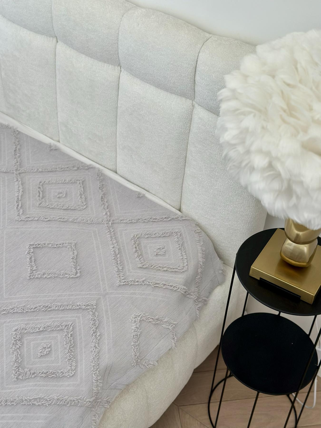 Покривало Diamond Nordic 200x220 см, світло-сірий - Зображення 3