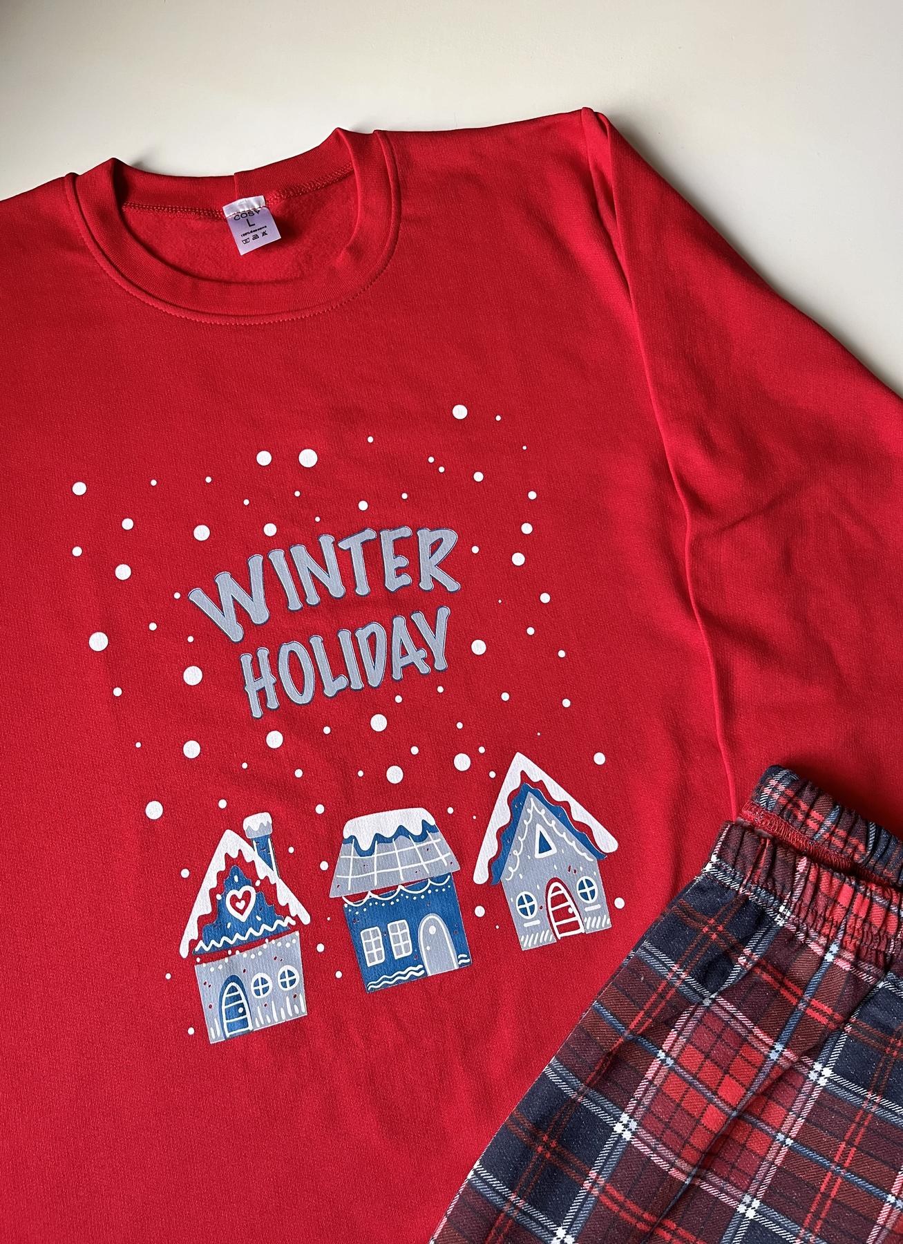 Новорічна тепла жіноча піжама COSY з начосом Winter Holiday - Зображення 5